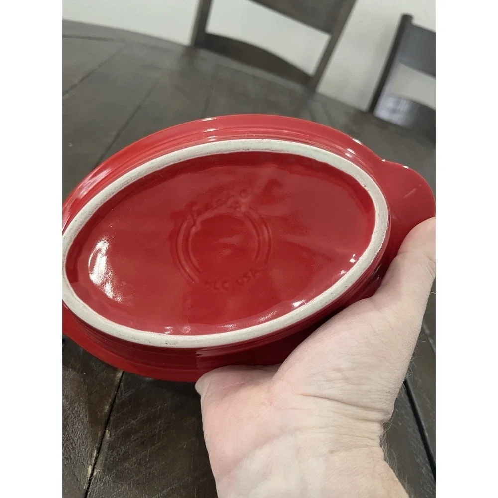 Homer Laughlin Fiesta Open Individual Casserole Dish in Scarlet Red
